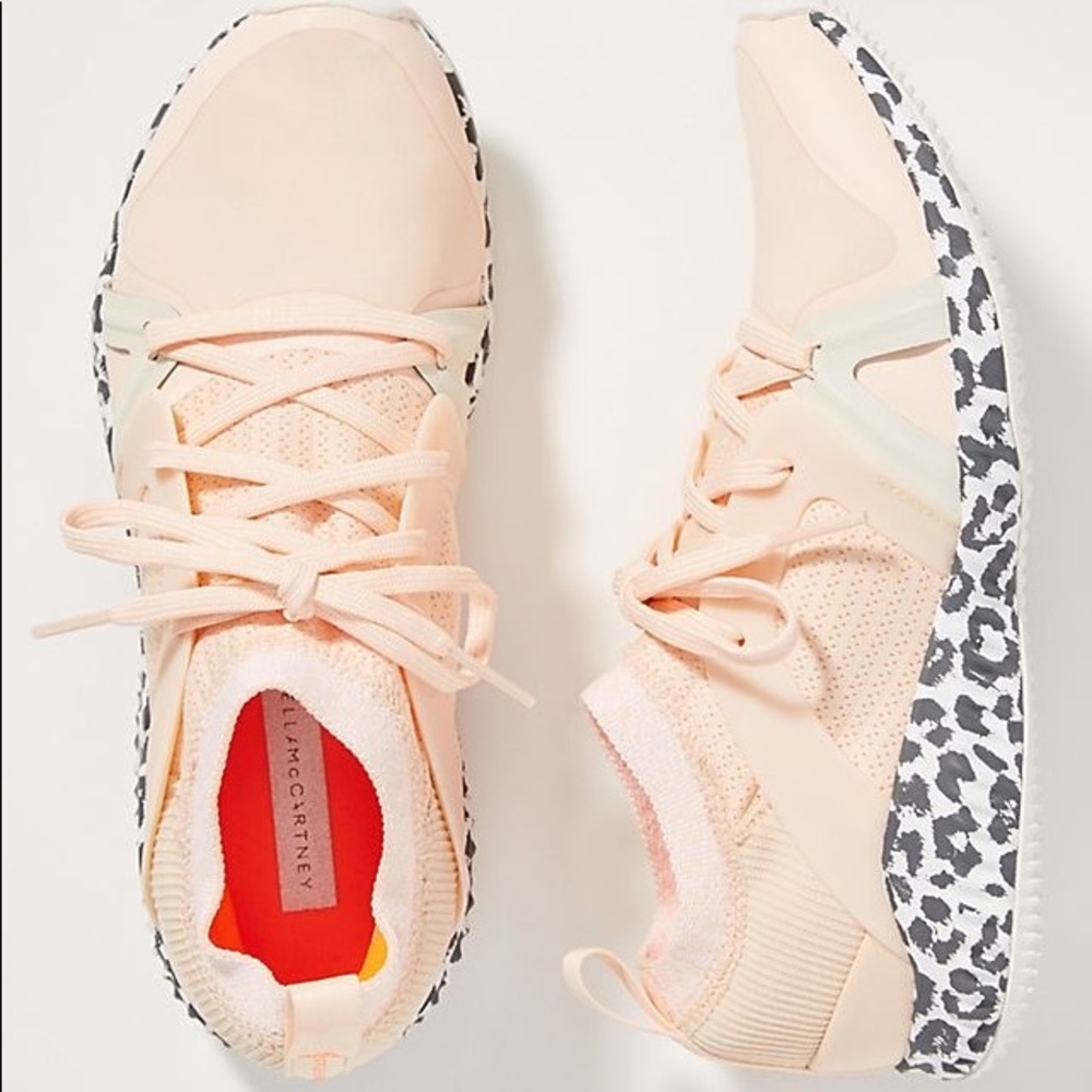 Adidas by Stella McCartney Peach Leopard Sneakers sz 6.5